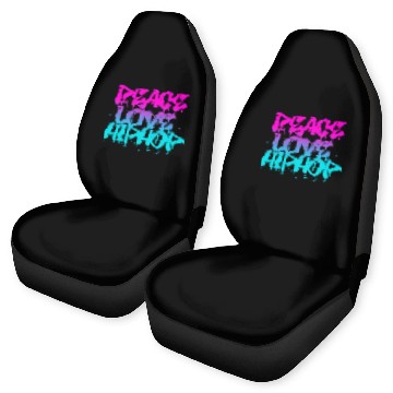 Discover Peace Love Hip Hop Graffiti Retro Rap Music Car Seat Covers
