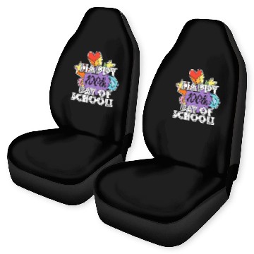 Discover Happy 100th Day of School Student or Elementary Teacher Car Seat Covers