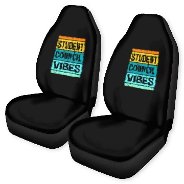 Discover Retro Student Council Vibes Groovy School Student Council 1 Car Seat Covers