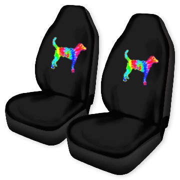 Discover Tie Dye Dog Hippie American Foxhound Dog Car Seat Covers
