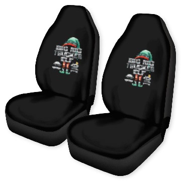 Discover Fun Christmas BIG RIG TRUCKER ELF Semi Truck Driver Car Seat Covers