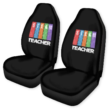 Discover STEAM TEACHER Science Technology Engineering Arts Math 2 Baseball Tees Car Seat Covers