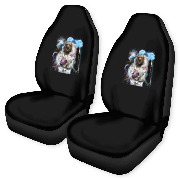 Discover Pit Bull Terrier Dog as Astronaut Explore Space and Galaxy 3 Zip Car Seat Covers