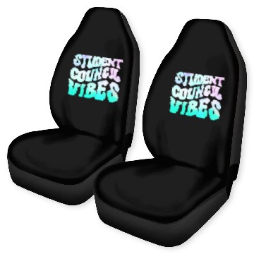 Discover Student Council Vibes Baseball Tees Car Seat Covers