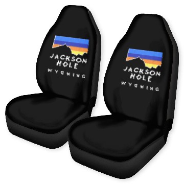 Discover Climbing Climber Jackson Hole Retro Mountain vintages Climbing Mountain Climb Car Seat Covers