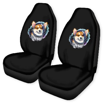 Discover Corgi Pet Cosmic Baseball Tees Car Seat Covers