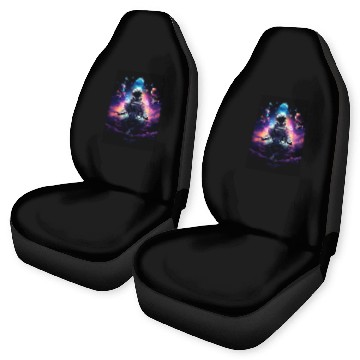 Discover Astronaut In Lotus Pose Holding Space Objects Baseball Tees Car Seat Covers