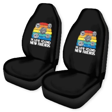 Discover Pluto Found New Friends Pluto Lover Astronomer 2 Baseball Tees Car Seat Covers