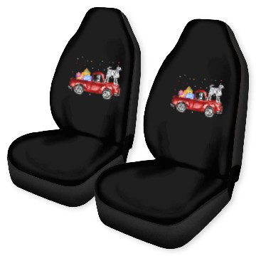 Discover Dalmatian Pet Riding Easter Truck Easter Egg Cute Easter Baseball Tees Car Seat Covers