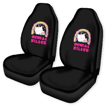Discover Unicorn Pet Sarcastic Retro Rainbow Funny Unicorn Serial Killer Car Seat Covers