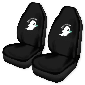 Discover Book Fun Cute ghosts Book Reading Teacher Student Halloween Costume Car Seat Covers