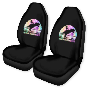 Discover Dinosaur Pet Mamasaurus Tie Dye Sunset Funny Dinosaur Mother Car Seat Covers