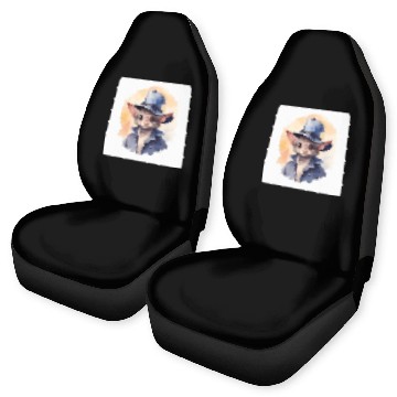 Discover Bat With A Detective Hat  Bat Wearing Detective Hat Mystery Car Seat Covers