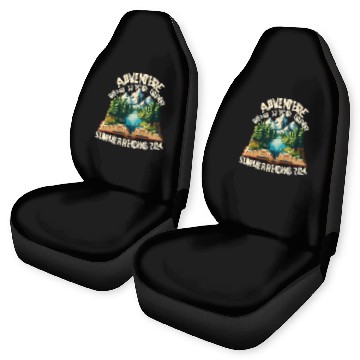 Discover Book Fun Adventure Begins At Your Library Summer Reading Book Lovers Car Seat Covers