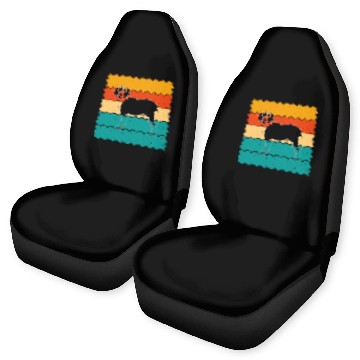 Discover Saint Bernard Pet Retro vintages 70s 80s Style 2 Zip Car Seat Covers