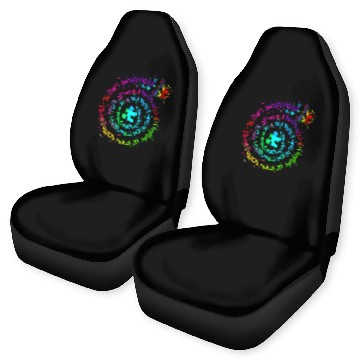 Discover Autism Puzzle The Strongest People Puzzle Car Seat Covers Butterfly Car Seat Covers