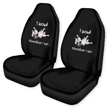Discover Sport Bowling i bowl therefore i am Fun Bowling Philosophy Baseball Tees Car Seat Covers