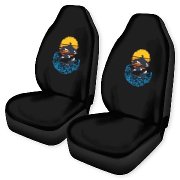 Discover Whale Pet Ocean Wildlife Orcas Killer Whale Shark Car Seat Covers