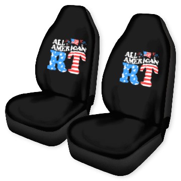 Discover Memorial Day All American Respiratory Therapist Scrub Top Baseball Tees Car Seat Covers