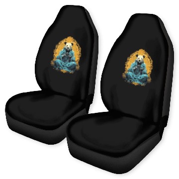 Discover Panda Pet in yoga meditation position buddha pandas 5 Baseball Tees Car Seat Covers