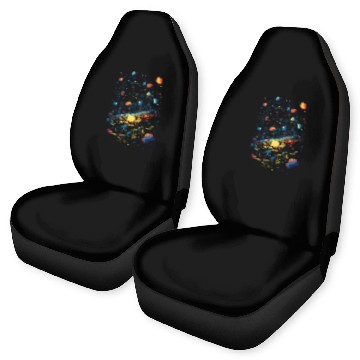 Discover Colorful Galaxy Planet Solar System Universe UFOS Astronaut 27 Car Seat Covers