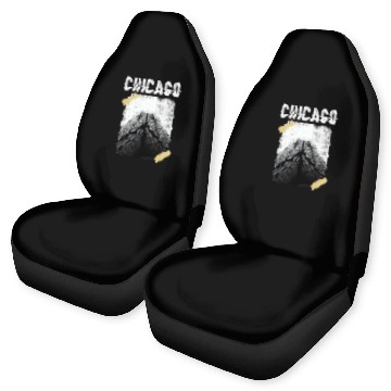 Discover Illinois Chicago Architect Chi Town Baseball Tees Car Seat Covers