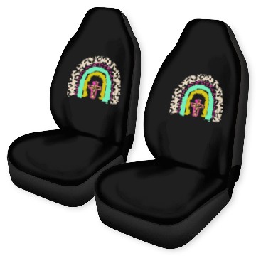 Discover He Is Risen Leopard Rainbow Christian Jesus Easter Day Car Seat Covers