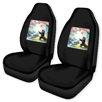 Discover Panda Pet Red Panda Practicing Tai Chi In A Peaceful Garden Stream Car Seat Covers