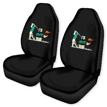 Discover Id Hit That Birdie Bogey Eagle Par Beer Golf ART ON BACK Zip Car Seat Covers