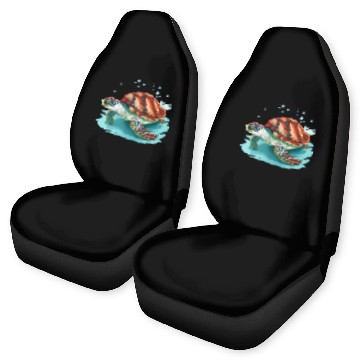 Discover Turtle Pet marine life design for turtle lover and divers Zip Car Seat Covers