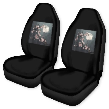 Discover Nighttime Garden of Ethereal Sakura Blossoms Baseball Tees Car Seat Covers