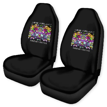 Discover Chicken Lover and Cyclops Neurographic Art Design with Red Zip Car Seat Covers