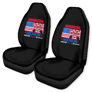 Discover American Coal Miner Patriotic USA Flag Underground Mining Car Seat Covers
