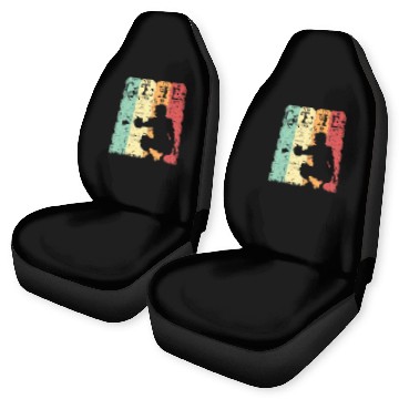 Discover Baseball Periodic Table Elements Nerd Baseball Catcher Retro 4 Baseball Tees Car Seat Covers