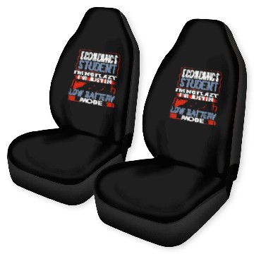 Discover Economics Student School College University Funny Gift Zip Car Seat Covers