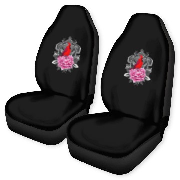 Discover Cardinal Bird With Peony Color indianas State Tattoo Art Car Seat Covers