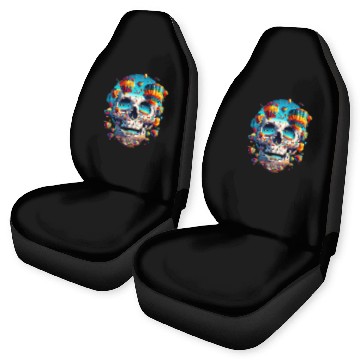 Discover Soaring Spirit Skull Balloon Flight Joy Balloon Albuquerque Car Seat Covers