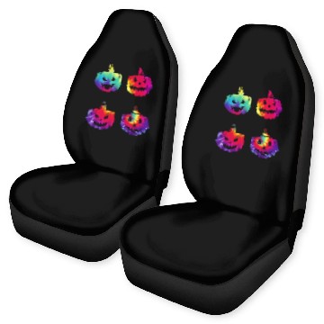 Discover Cute Tie Dye Pumpkin Car Seat Covers