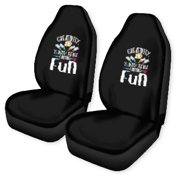 Discover Creativity Is Intelligence Having Fun Art Teacher Artist Baseball Tees Car Seat Covers