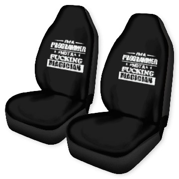 Discover Im a Programmer Not A Magician Funny Programmer Zip Car Seat Covers