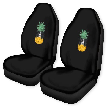 Discover Funny Border Collie pineapples Dog Car Seat Covers