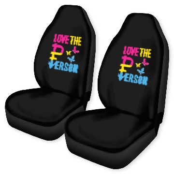 Discover Pansexual Pride Flag Affirmation Butterfly Pan Symbol Quote Zip Car Seat Covers