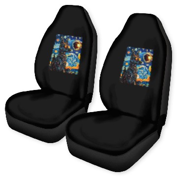 Discover Total Solar Eclipse Blue Heeler Dog Car Seat Covers