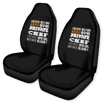 Discover Private Chef Car Seat Covers Funny Appreciation Car Seat Covers