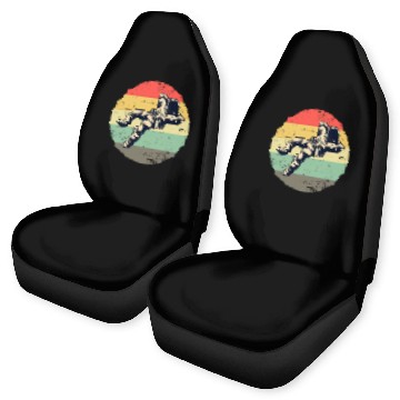 Discover Retro Floating Astronaut Space Baseball Tees Car Seat Covers