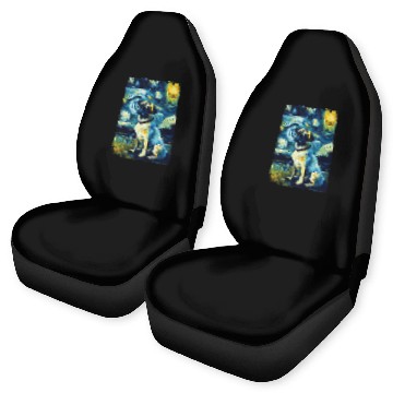Discover Pug Starry Night Car Seat Covers