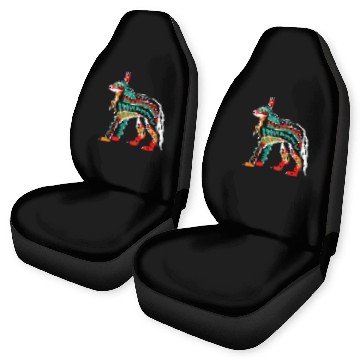 Discover wolfs in Pacific Northwest Coast Native American Tribal Style Car Seat Covers