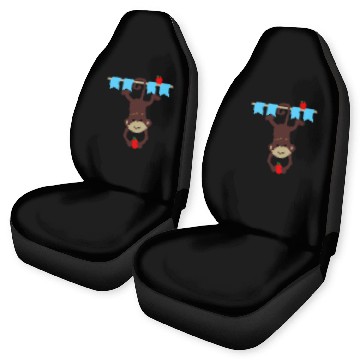 Discover Monkey going back to school 2 Car Seat Covers