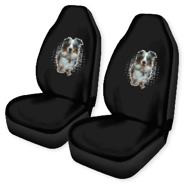 Discover Mini Aussie Australian Shepherd Blue Merle Baseball Tees Car Seat Covers