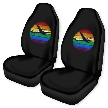 Discover Retro Plane Flight Pilot Car Seat Covers